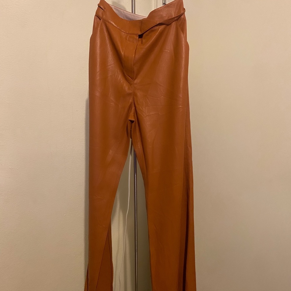 Nanushka faux leather high waisted pants